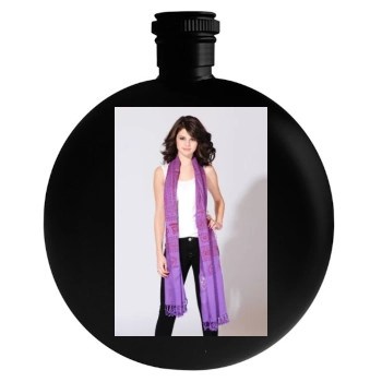 Selena Gomez Round Flask