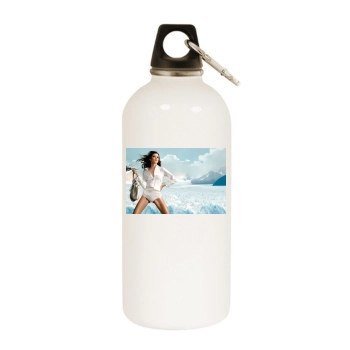 Florencia Salvioni White Water Bottle With Carabiner