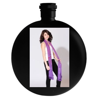 Selena Gomez Round Flask