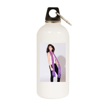 Selena Gomez White Water Bottle With Carabiner