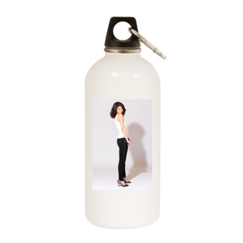 Selena Gomez White Water Bottle With Carabiner