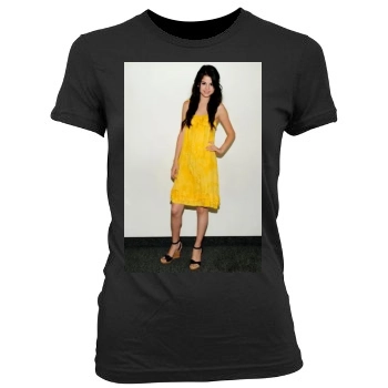 Selena Gomez Women's Junior Cut Crewneck T-Shirt