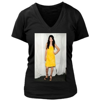 Selena Gomez Women's Deep V-Neck TShirt