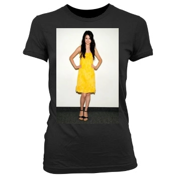 Selena Gomez Women's Junior Cut Crewneck T-Shirt