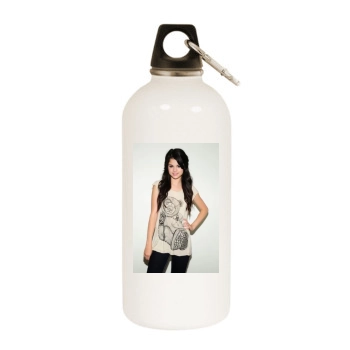 Selena Gomez White Water Bottle With Carabiner