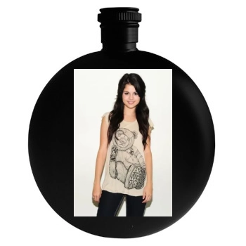 Selena Gomez Round Flask