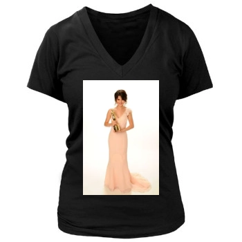 Selena Gomez Women's Deep V-Neck TShirt