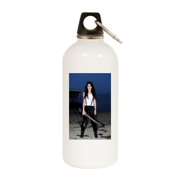 Selena Gomez White Water Bottle With Carabiner