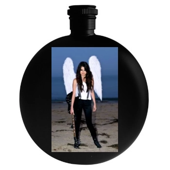 Selena Gomez Round Flask