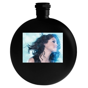 Selena Gomez Round Flask