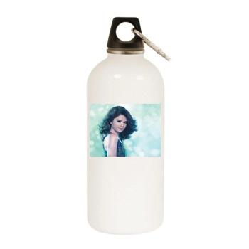 Selena Gomez White Water Bottle With Carabiner