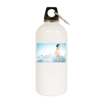 Selena Gomez White Water Bottle With Carabiner