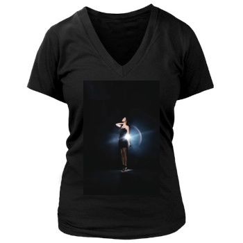 Selena Gomez Women's Deep V-Neck TShirt