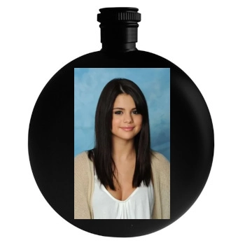 Selena Gomez Round Flask