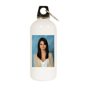 Selena Gomez White Water Bottle With Carabiner