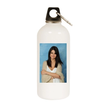 Selena Gomez White Water Bottle With Carabiner