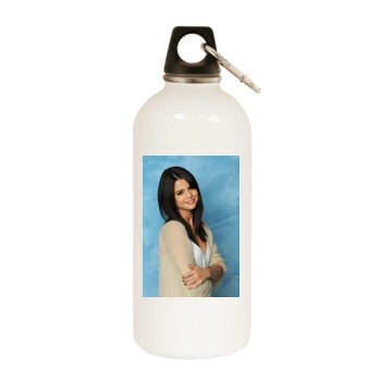 Selena Gomez White Water Bottle With Carabiner