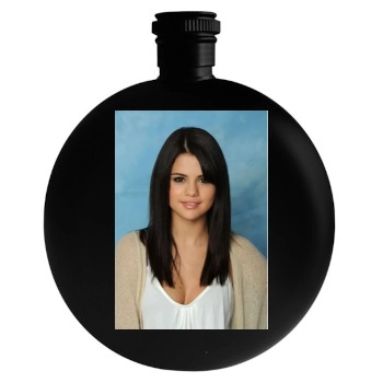 Selena Gomez Round Flask