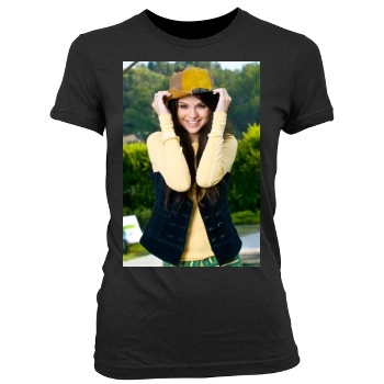 Selena Gomez Women's Junior Cut Crewneck T-Shirt