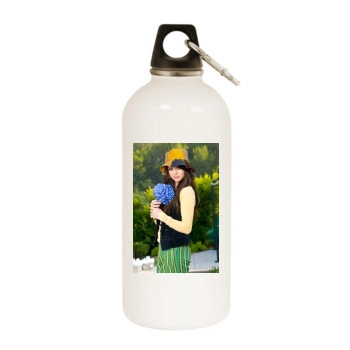 Selena Gomez White Water Bottle With Carabiner