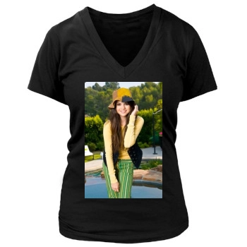 Selena Gomez Women's Deep V-Neck TShirt