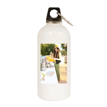 Selena Gomez White Water Bottle With Carabiner