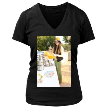 Selena Gomez Women's Deep V-Neck TShirt