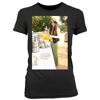 Selena Gomez Women's Junior Cut Crewneck T-Shirt