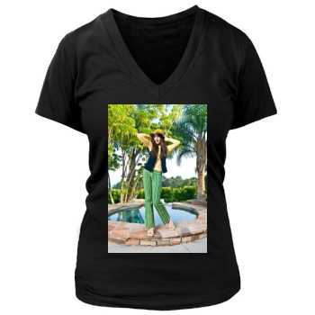 Selena Gomez Women's Deep V-Neck TShirt