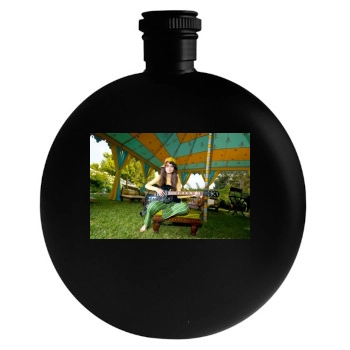 Selena Gomez Round Flask