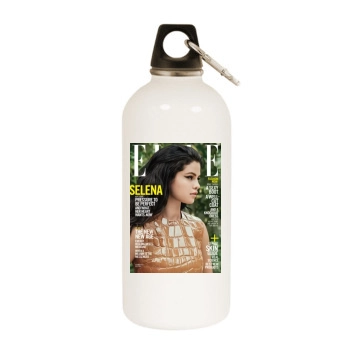 Selena Gomez White Water Bottle With Carabiner