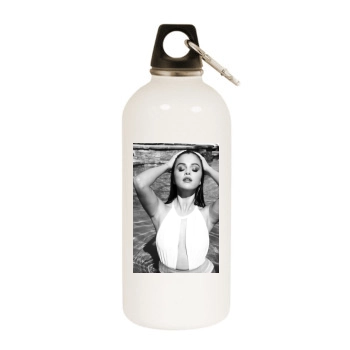 Selena Gomez White Water Bottle With Carabiner