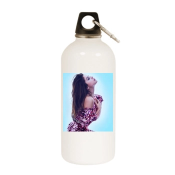 Selena Gomez White Water Bottle With Carabiner