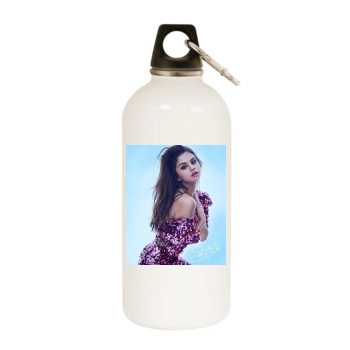 Selena Gomez White Water Bottle With Carabiner