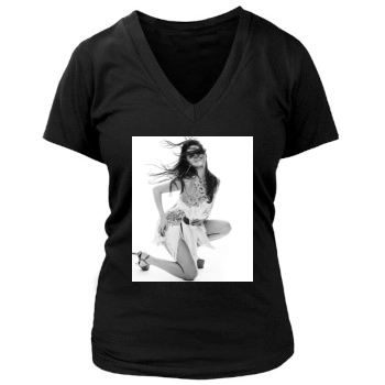 Selena Gomez Women's Deep V-Neck TShirt