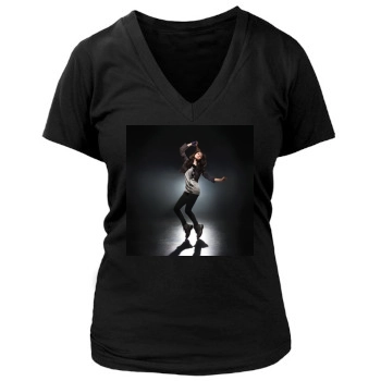 Selena Gomez Women's Deep V-Neck TShirt