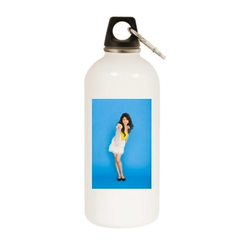 Selena Gomez White Water Bottle With Carabiner