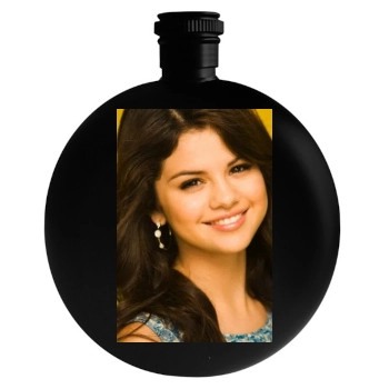 Selena Gomez Round Flask