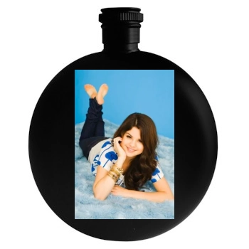 Selena Gomez Round Flask