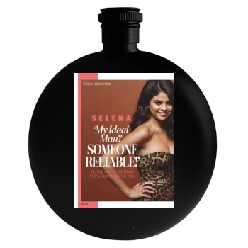 Selena Gomez Round Flask