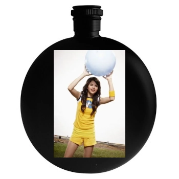 Selena Gomez Round Flask