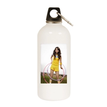 Selena Gomez White Water Bottle With Carabiner