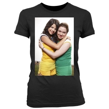 Selena Gomez Women's Junior Cut Crewneck T-Shirt