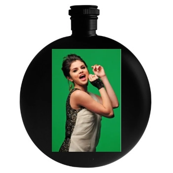 Selena Gomez Round Flask