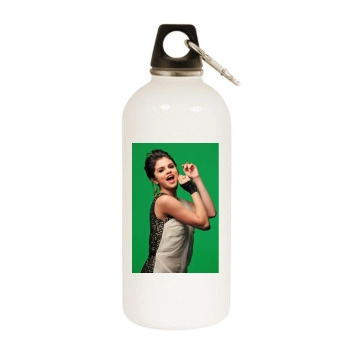 Selena Gomez White Water Bottle With Carabiner