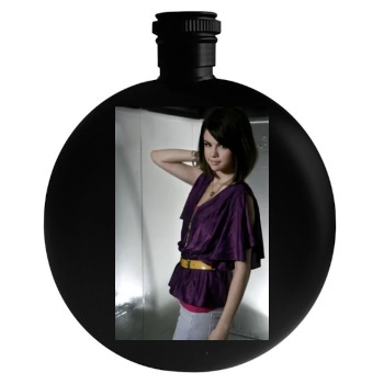 Selena Gomez Round Flask