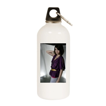 Selena Gomez White Water Bottle With Carabiner