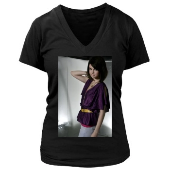 Selena Gomez Women's Deep V-Neck TShirt