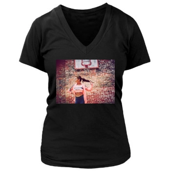 Selena Gomez Women's Deep V-Neck TShirt