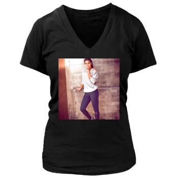 Selena Gomez Women's Deep V-Neck TShirt